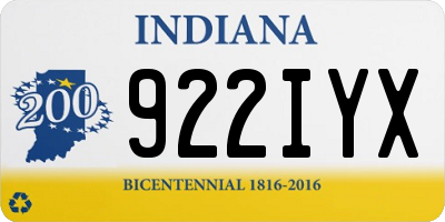 IN license plate 922IYX