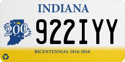 IN license plate 922IYY