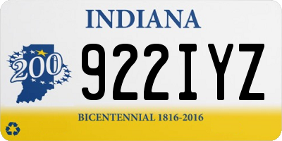 IN license plate 922IYZ