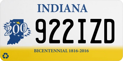 IN license plate 922IZD