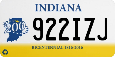IN license plate 922IZJ