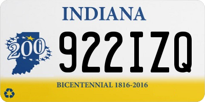 IN license plate 922IZQ