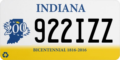 IN license plate 922IZZ
