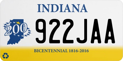 IN license plate 922JAA