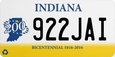 IN license plate 922JAI
