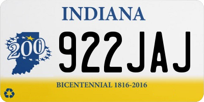IN license plate 922JAJ