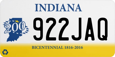 IN license plate 922JAQ