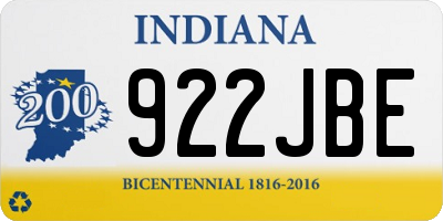 IN license plate 922JBE