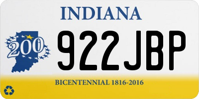 IN license plate 922JBP