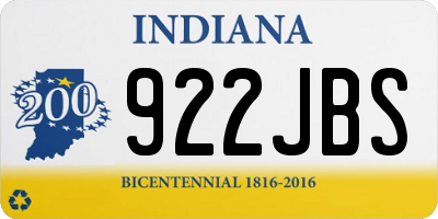 IN license plate 922JBS