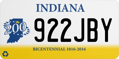 IN license plate 922JBY