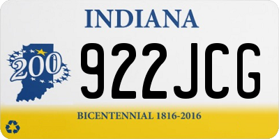 IN license plate 922JCG