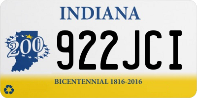 IN license plate 922JCI