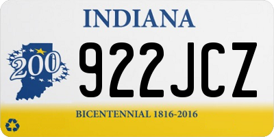 IN license plate 922JCZ