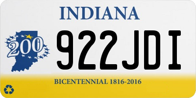IN license plate 922JDI