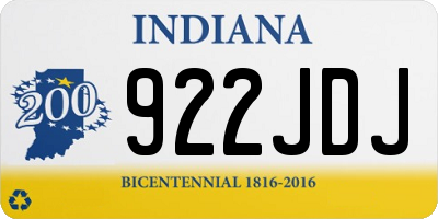 IN license plate 922JDJ