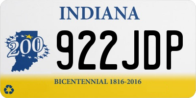 IN license plate 922JDP