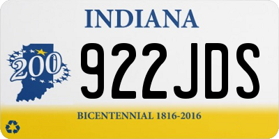 IN license plate 922JDS
