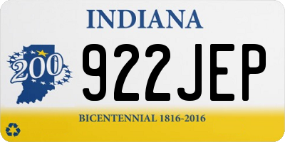 IN license plate 922JEP