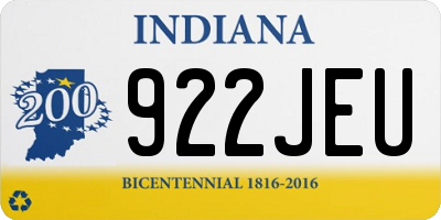 IN license plate 922JEU