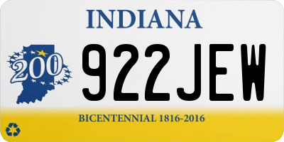 IN license plate 922JEW