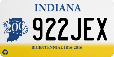 IN license plate 922JEX
