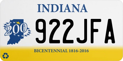 IN license plate 922JFA