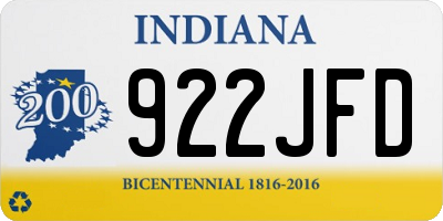 IN license plate 922JFD