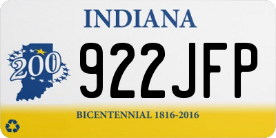 IN license plate 922JFP