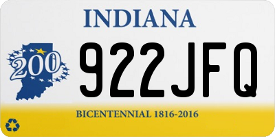 IN license plate 922JFQ