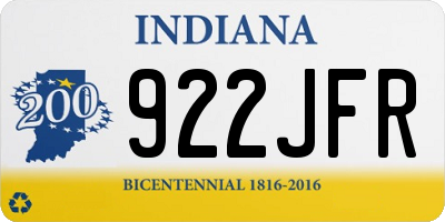 IN license plate 922JFR