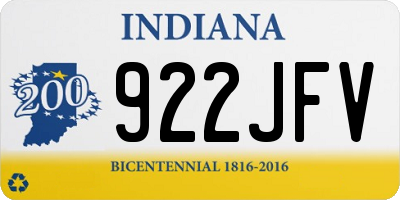 IN license plate 922JFV