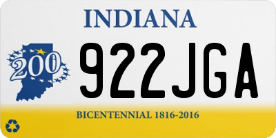IN license plate 922JGA
