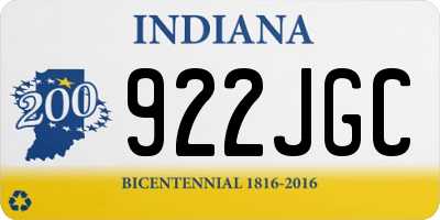 IN license plate 922JGC