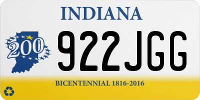 IN license plate 922JGG