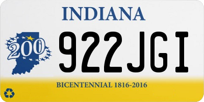 IN license plate 922JGI