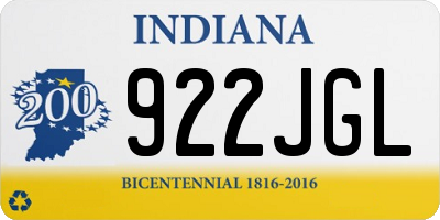 IN license plate 922JGL