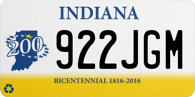 IN license plate 922JGM