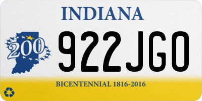 IN license plate 922JGO