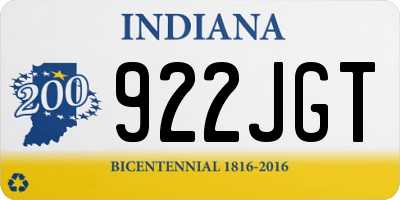 IN license plate 922JGT