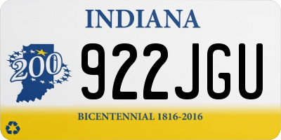 IN license plate 922JGU