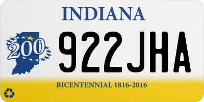 IN license plate 922JHA