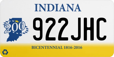 IN license plate 922JHC