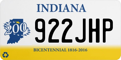 IN license plate 922JHP