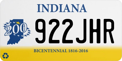 IN license plate 922JHR