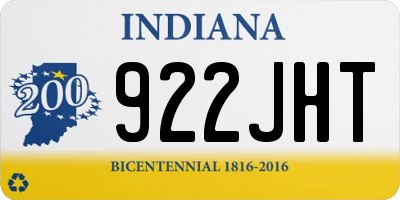 IN license plate 922JHT