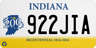 IN license plate 922JIA