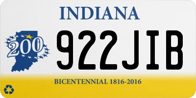 IN license plate 922JIB