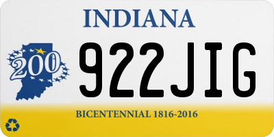 IN license plate 922JIG