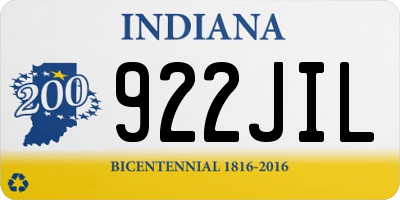 IN license plate 922JIL